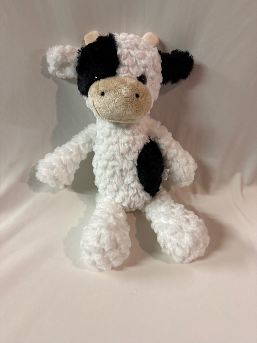 Jellycat Dupe Plush Cow Stuffed Animal - White and Black Soft Toy